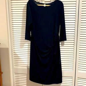 Black Spandex 3/4 sleeve Dress. Size XL